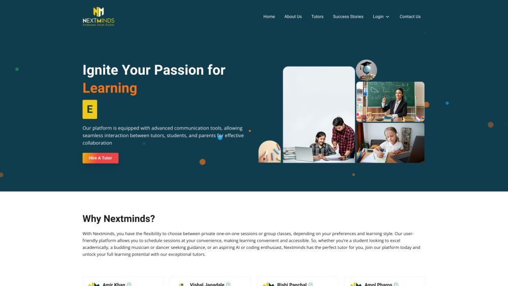 Nextminds: Personalized Online Tutoring in Academics, Music, Coding & Dance