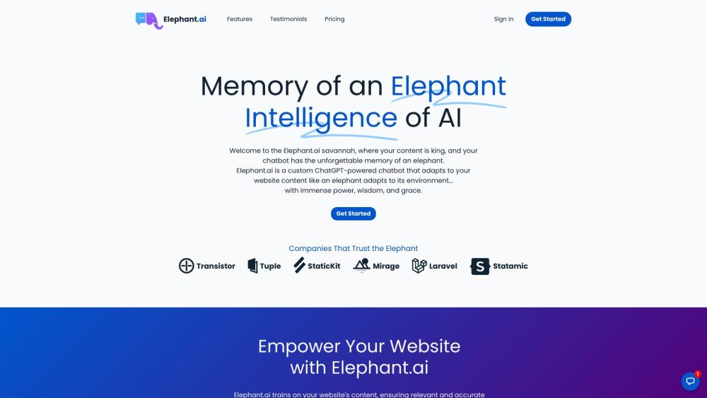 Elephant.ai: Custom ChatGPT Chatbot for Website Content Adaptation