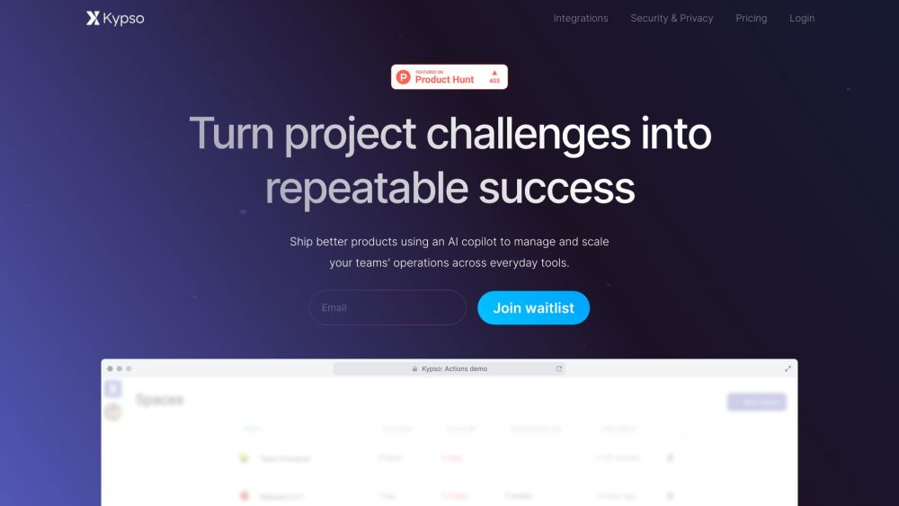 Kypso: AI-Powered Project Intelligence for Enhanced Productivity