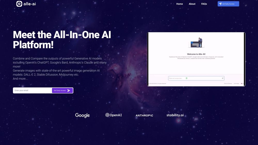 Alle-AI : Multi-Model AI Platform with ChatGPT, Bard & More