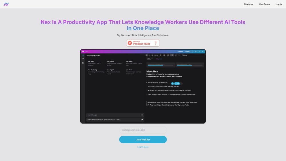 Nex: AI-Powered Productivity Boost : Easy and Effective for Knowledge Workers