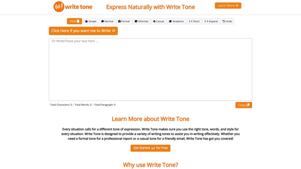 Write Tone: AI Writing Assistant for Engaging and Effective Content