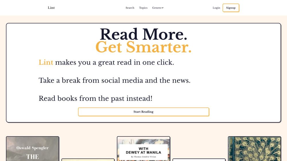 Lint - Read More. Get Smarter : Free Ebooks, Lectas & Curated Selections