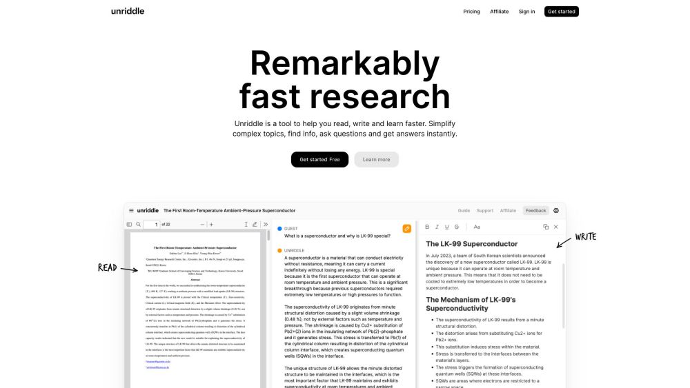 Unriddle: Simplify Documents, Enhance Learning, Generate AI Assistants Unriddle: Simplify Documents, Enhance Learning, Generate AI Assistants