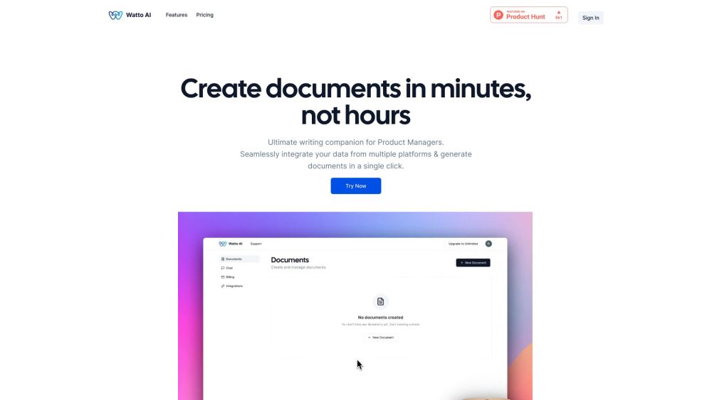 Watto AI: AI-Powered Document Creator, Saves 60% Time