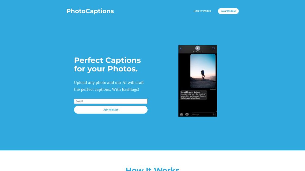 PhotoCaptions: AI Tool for Perfect Captions & Trending Hashtags