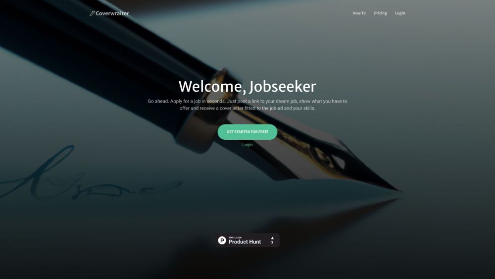 Coverwraiter: Streamlined Cover Letter Creation for Jobseekers