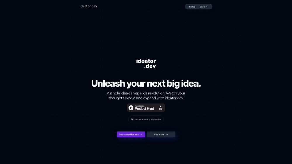 Ideator.dev: Brainstorming Assistant & Idea Tools for Developers