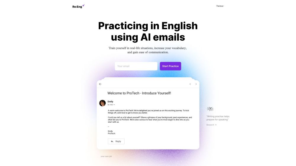 Re:Eng : AI English Practice, Real Context for Real Progress