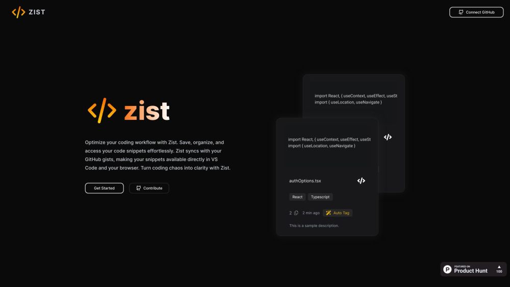 Zist: Code Snippets Manager, AI Auto-Tagging, Advanced Search