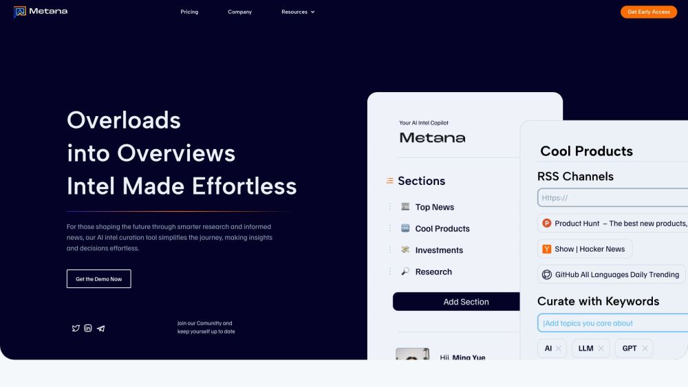 Metana: Effortless AI Curation, Quick Insight Handling Tool