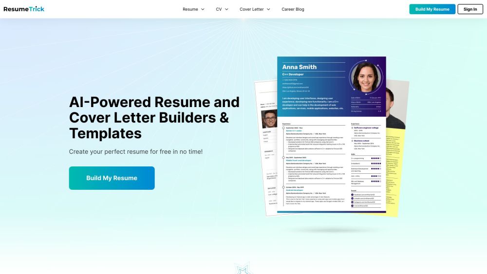 Resume Trick: Free Online Resume & Cover Letter Builder for Dream Jobs