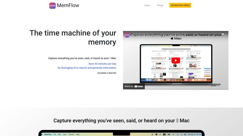 MemFlow: Mac Memory Assistant - Auto Screenshots & Sound Capture