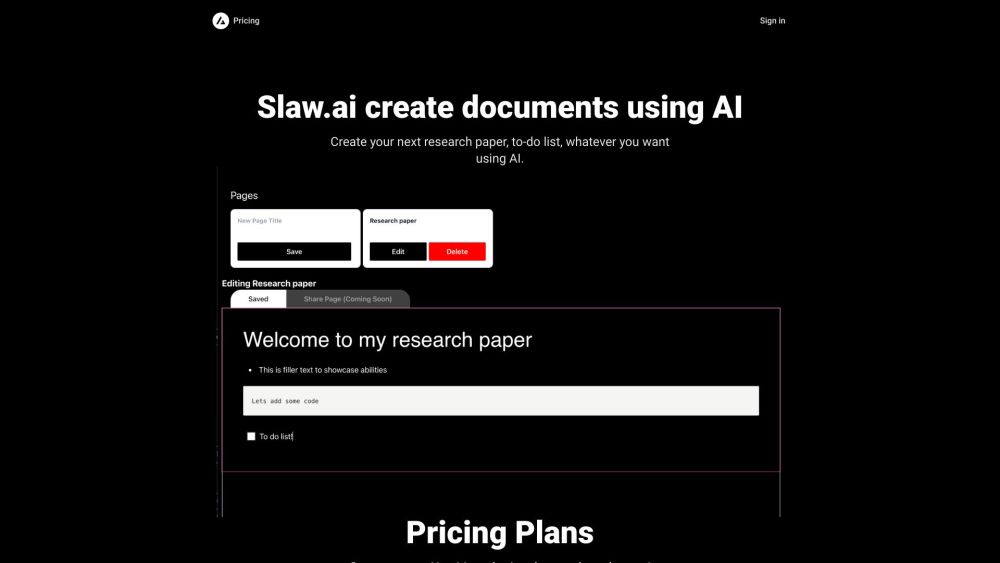 Slaw.ai: AI Document Creation with Vercel and Novel Packages