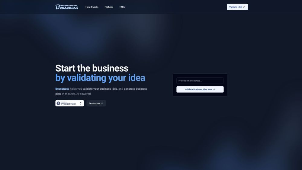 Beaseness: AI-Driven Tool for Validating Ideas & Generating Plans