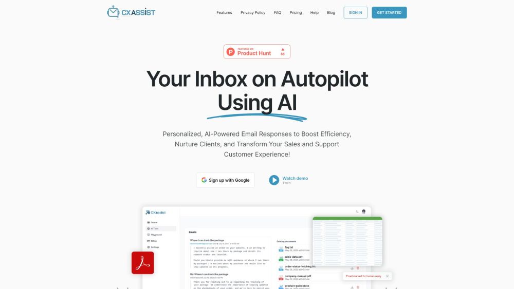 CX Assist: AI Email Assistant for Automatic Replies and Productivity Boost