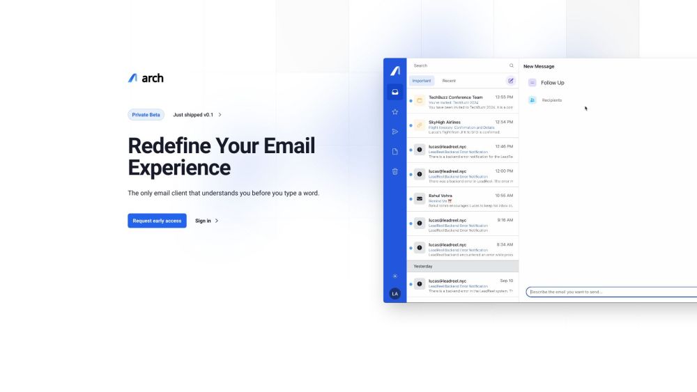 Arch Email Copilot: AI Condenses Emails, Suggests & Drafts Responses