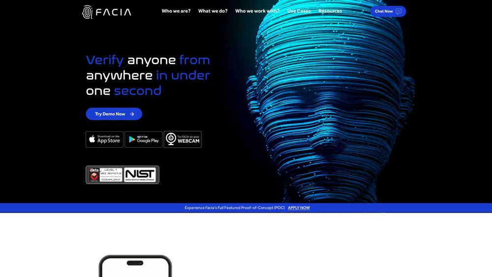 Facia: 3D Face Mapping, Fast Liveness Detection, Custom Deployments