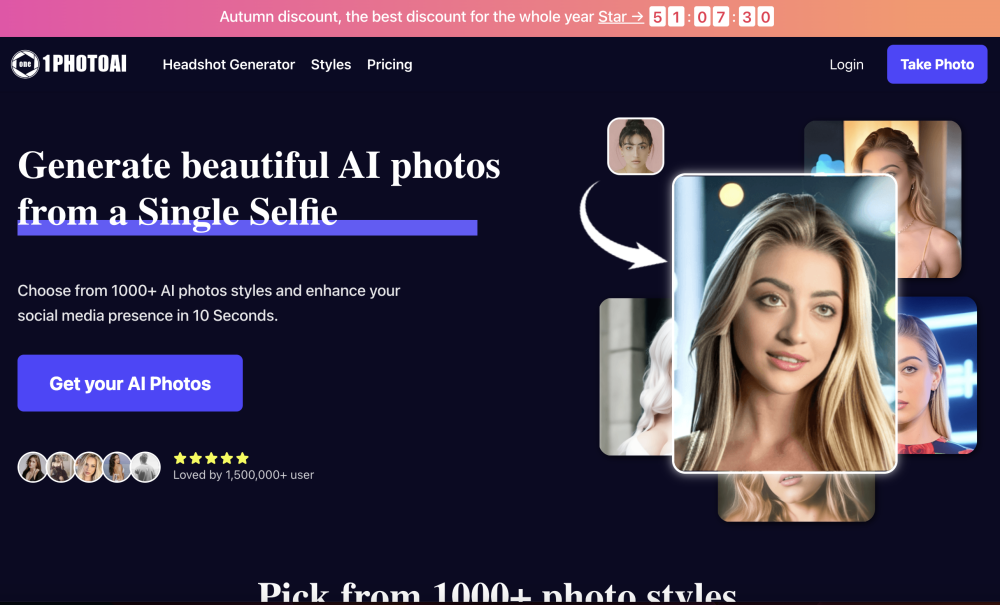 1PhotoAI: Quick Headshots, Profile Enhancer & Anime Creator