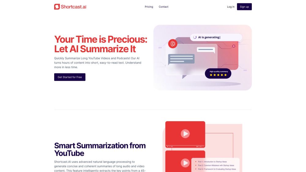 Shortcast.AI: AI-Driven YouTube & Podcast Summaries!