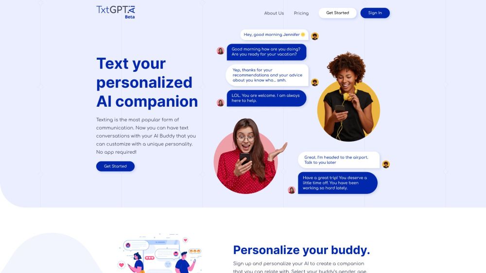 TxtGPT: Personalized AI Buddy for Customized Text Conversations