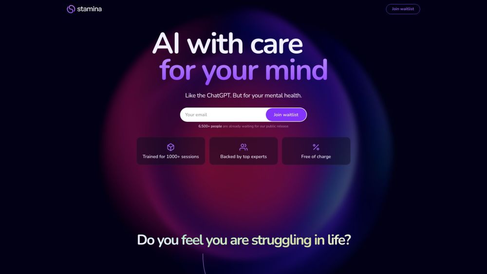 Stamina AI: AI Psychologist for Managing Anxiety and Stress Effectively