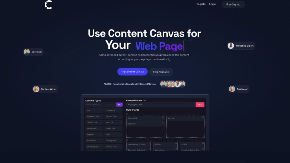 Content Canvas: AI Tool for Rapid, Optimized Web Content Creation