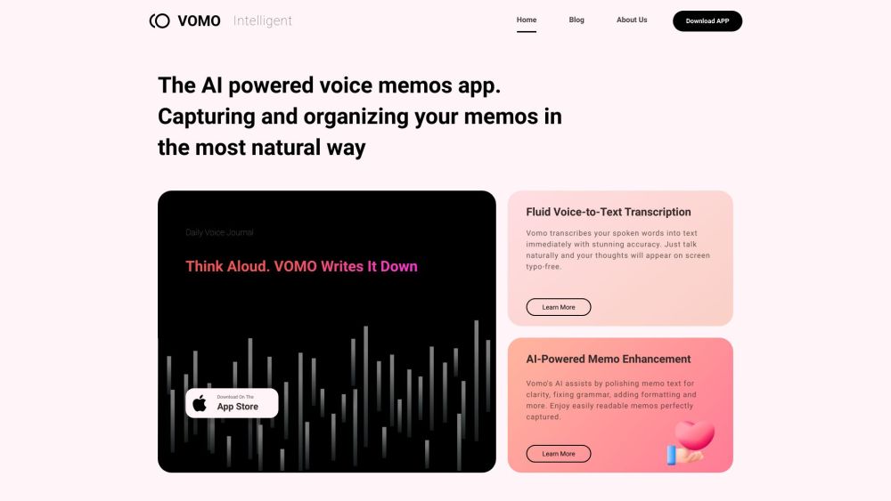 VOMO: AI Voice Notes, Slide Decks, Tables, Meeting Minutes & More