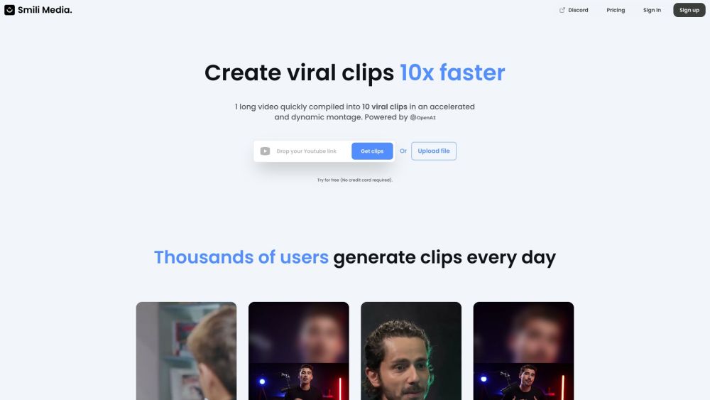 Smili: AI Viral Video Creator - Fast Clips, AI Tools, Virality Score™