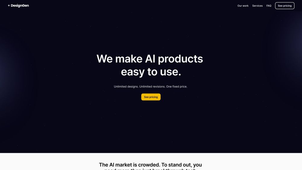 DesignGen: AI Tech Made Simple & Delightful for Startups