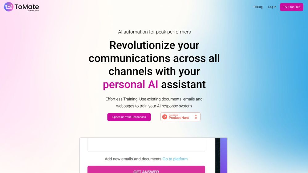 ToMate: AI-Powered Email, Chat Responses - Boost Team Productivity