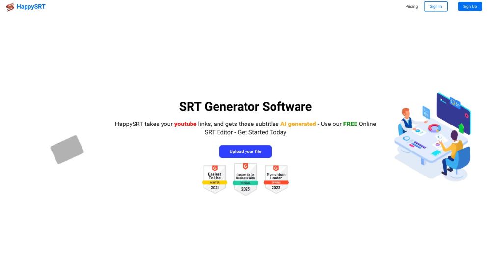 HappySRT : Generate & Edit Subtitles Online Free