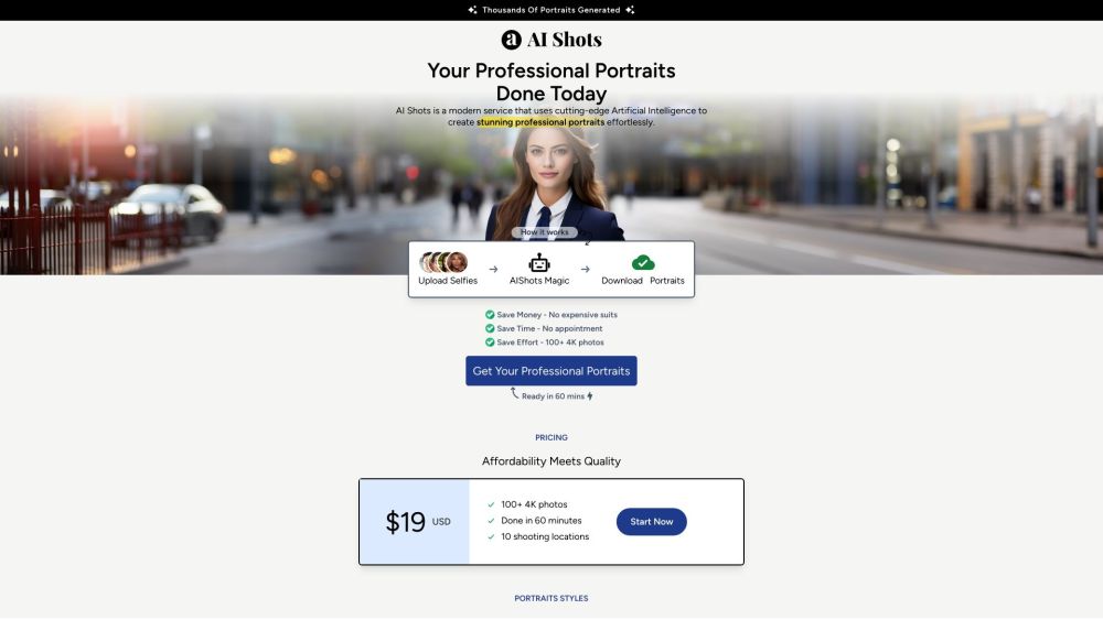 AI Shots: Effortless Stunning Professional Portraits with Cutting-edge AI