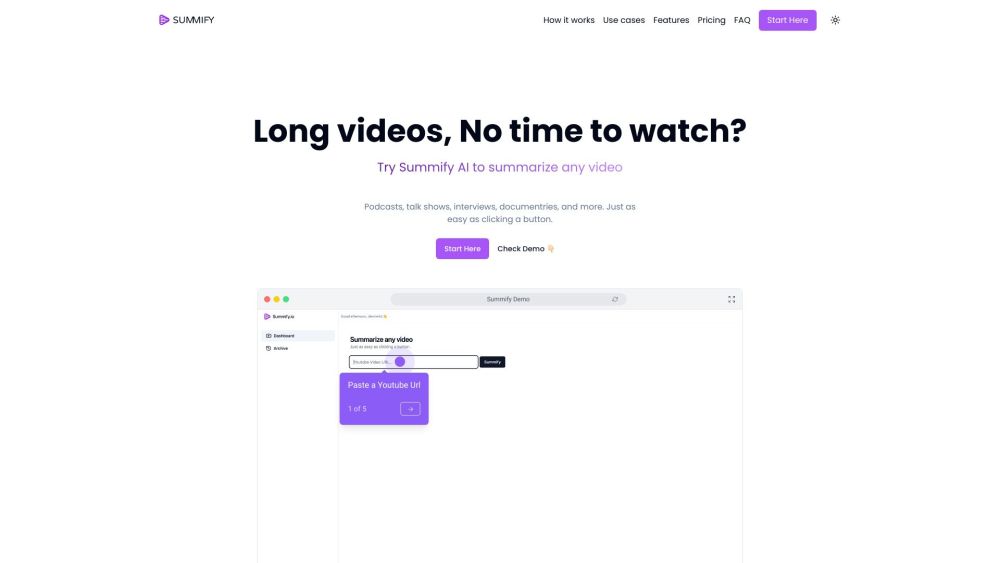 Summify: AI Tool for Quick, Easy Video Summaries