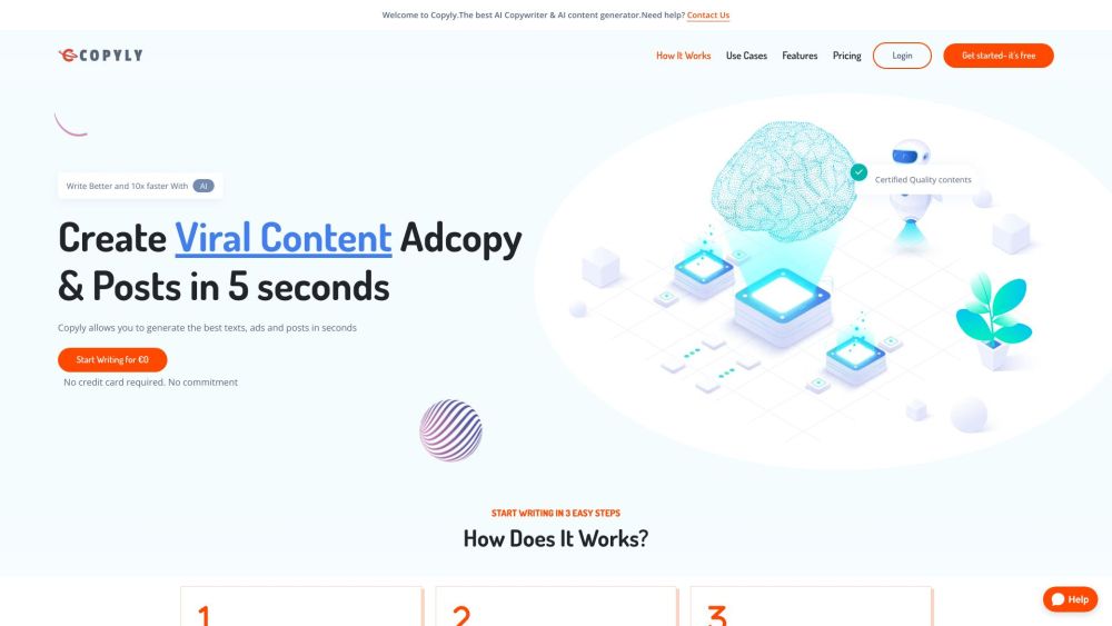 Copyly: AI Content Writer for Texts, Ads, Posts