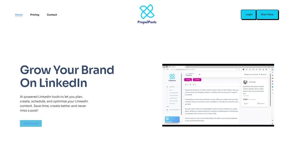 PropelPosts: AI Tools for LinkedIn Content Creation and Brand Building