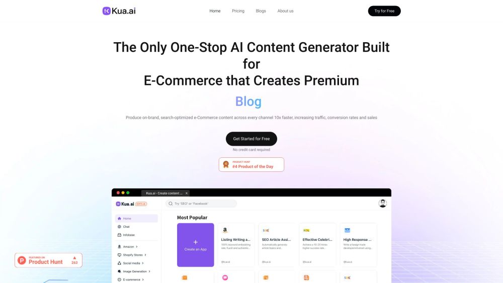 Kua.ai: Premium AI Content Generator for E-Commerce, Photos, Blogs