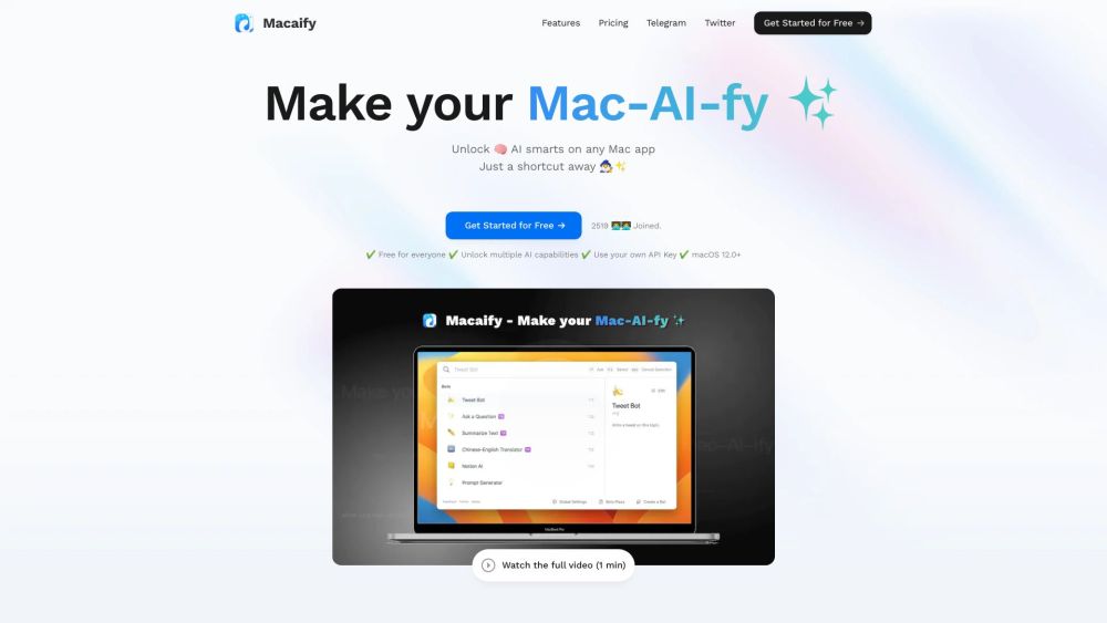 Macaify: ChatGPT AI for Mac Apps, Efficient Text Replacement Tool