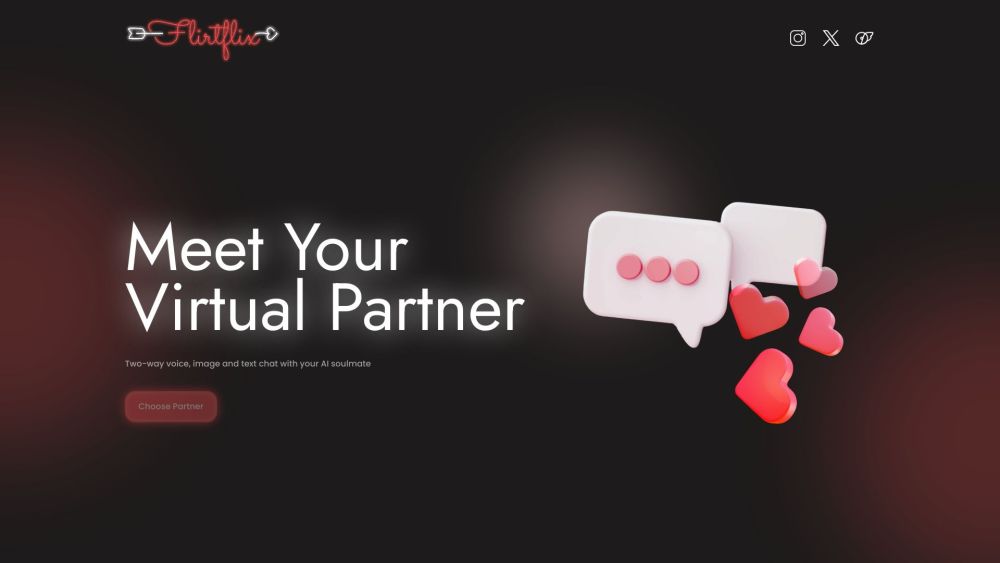 FlirtFlix: AI Soulmate Interaction via Voice, Image, Text Chat Live on Web