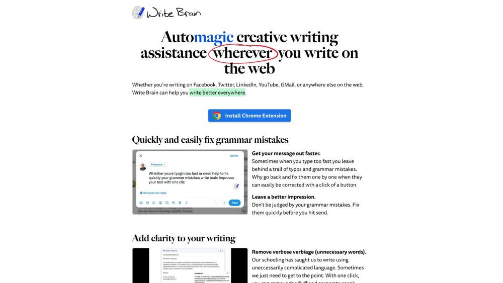 Write Brain: Enhances Writing on Social, Email, & More