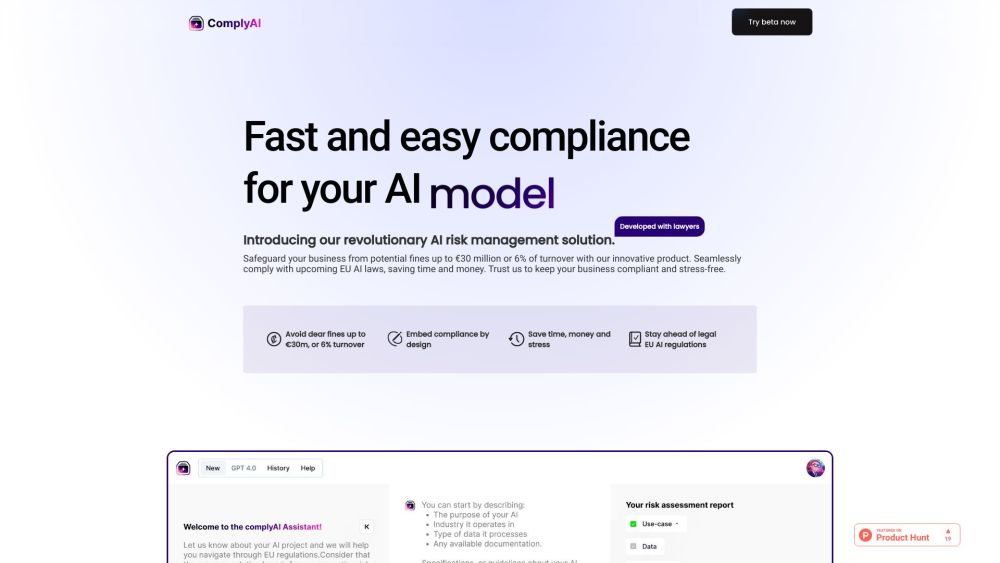 ComplyAI: Swift, Simple Compliance Solution for Fast AI Regulation