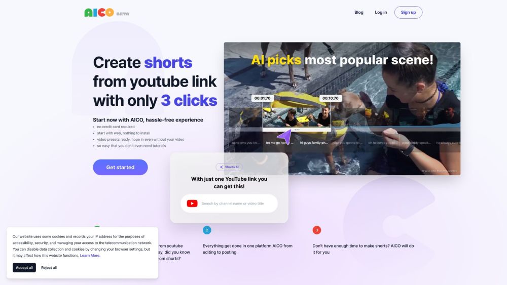 AICO: AI Video Edits & Instant YouTube Short Maker