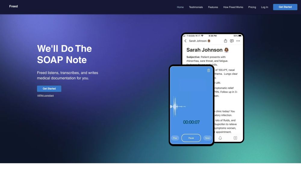 Freed | AI Medical Scribe : Transcribes & Summarizes Patient Visits Efficiently