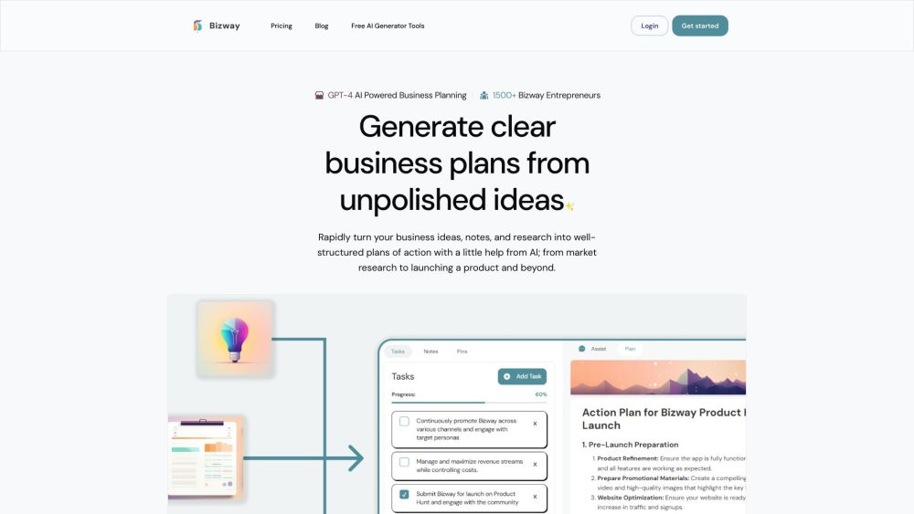 Bizway: Turn Ideas into Structured Business Action Plans Rapidly