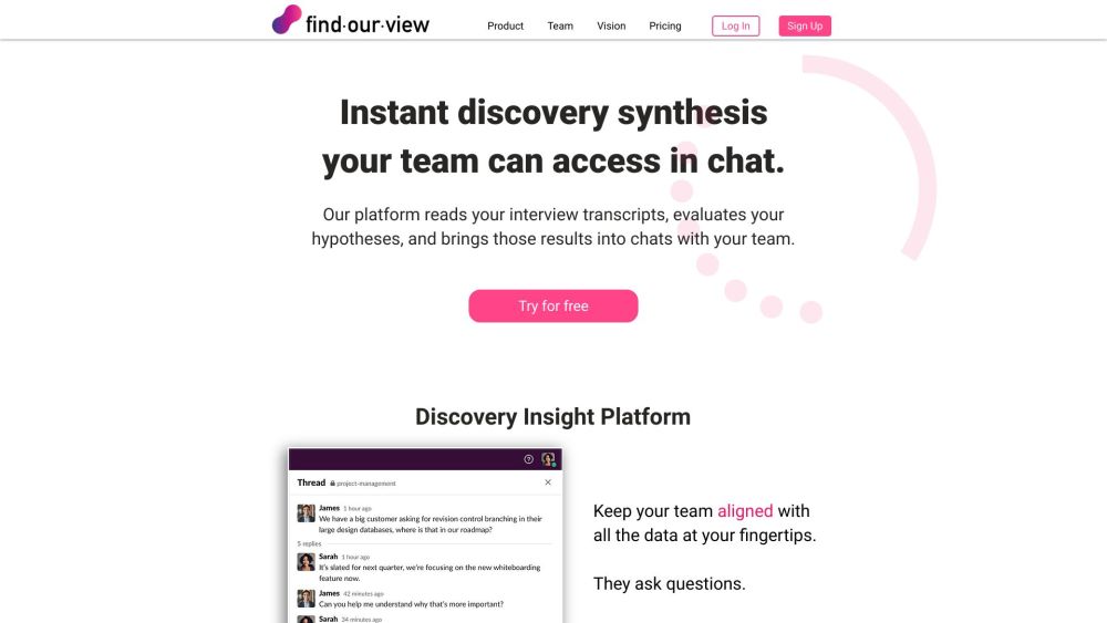 FindOurView: AI-Powered Research, Hypothesis Evaluation & Team Chat : AI Transcript Reading, Hypothesis Evaluation & Team Chat