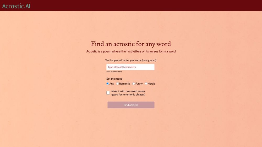 Acrostic AI: Generate Poems & Mnemonics with Multiple AI Wrapper