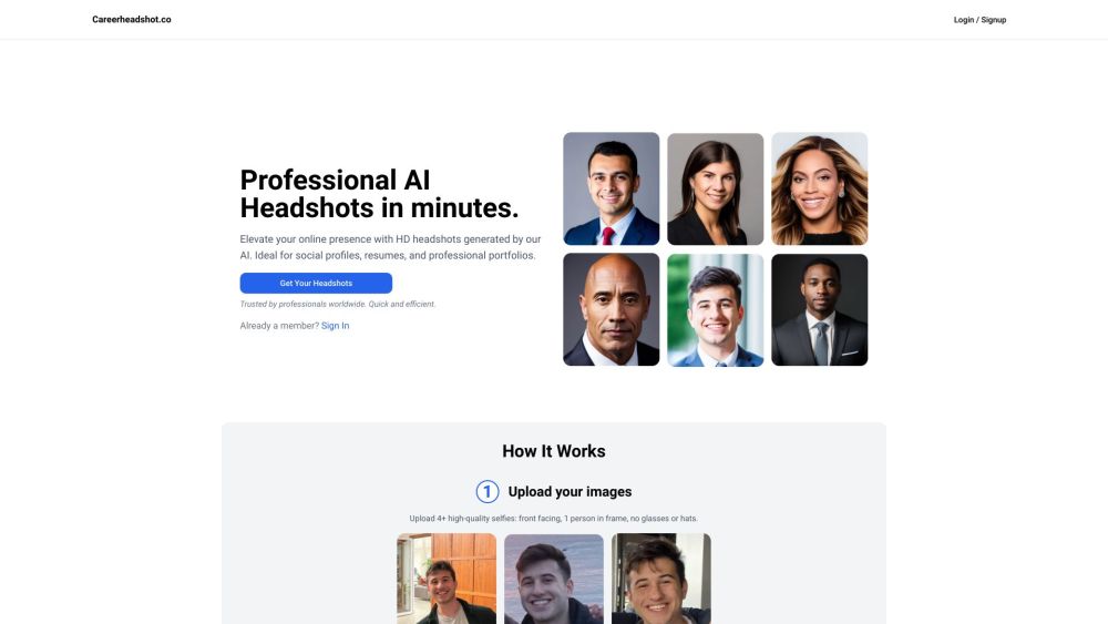 Careerheadshot.co: AI Professional Headshots Generated in Minutes