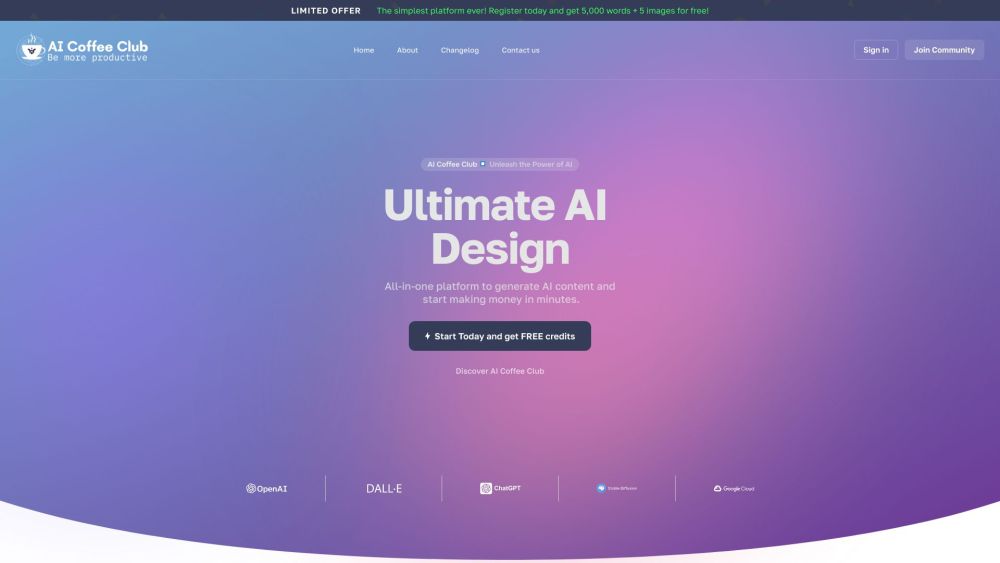 AI Coffee Club : Instant High Quality AI Content Generation