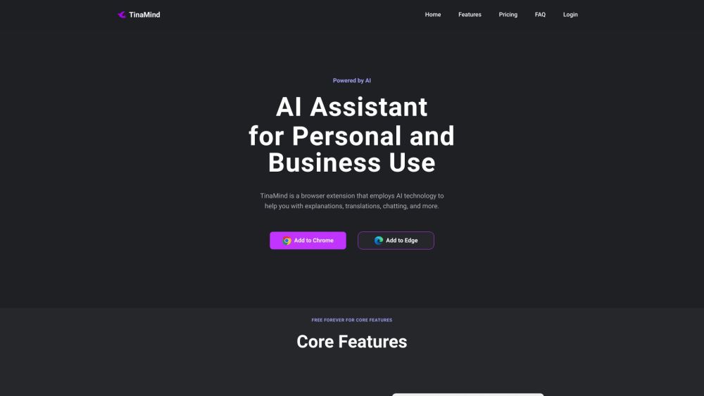 TinaMind: AI Browser Tool for Explanations, Translations, and Chatting