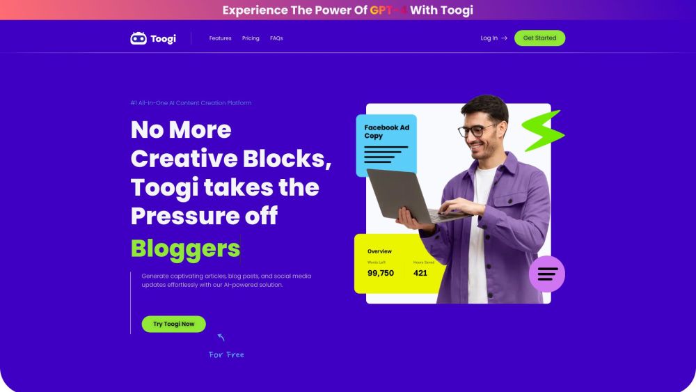 Toogi: AI-Powered Content Creation for Blogs, Images, Voiceovers